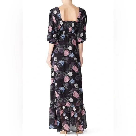 Nicholas Floral Silk Square Neck Maxi Dress size 6 - Picture 2 of 6